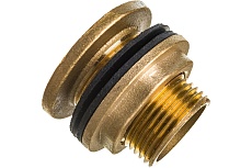 Штуцер сливной 1&quot; латунный LEXLINE 526704