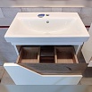 Мебель для ванной Бриклаер Брайтон 80 см белый матовый/дуб кера