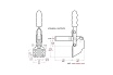 Механический зажим с вертикальной ручкой, усилие 227кг Goodhand GH-12130-SM