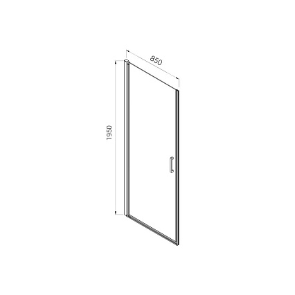 Душевая дверь Vincea Альфа (Alpha) VDP-3AL850CLG 85x195 брашированное золото, прозрачная