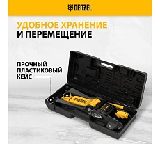 Домкрат гидравлический подкатной Denzel с фиксатором, 2,5 т, 85-385 мм, в пласт. кейсе 51233