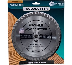 Диск пильный по дереву MKSS Toolbox Woodcutter WC1900 190x48Тх20 мм WC19004820