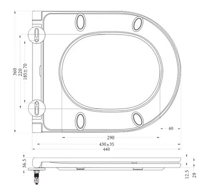 Крышка-сиденье Cezares CZR-870-SC, микролифт