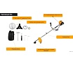 Триммер бензиновый Deko DKTR52 PRO SET 1, леска/нож/диск 063-4502