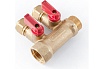 Коллектор с шаровыми кранами PROFACTOR в/н 3/4" х 2 вых 16 цанга PF MVP 266.2