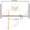 Душевая дверь Cezares MOLVENO-BA-11-70+30-C-Cr-IV 100x195 прозрачная