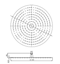 Верхний душ RGW Shower Panels SP-81 25x25 хром