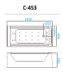 Акриловая ванна CeruttiSPA C-453 180x80 см