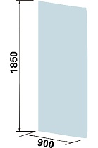 Душевая перегородка WeltWasser WW400 90B 90x185 прозрачная, 10000002943