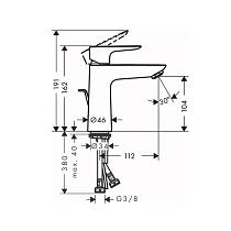 Смеситель для раковины Hansgrohe Talis E 71710140 с донным клапаном, бронза