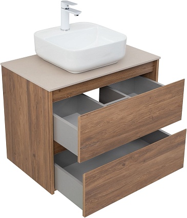 Тумба со столешницей Aquanet Nova Lite 75 см, 2 ящика