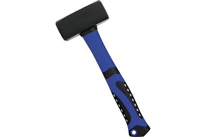 Кувалда Vertextools 1500 г, фибергласовая обрезиненная рукоятка 10-12-1500