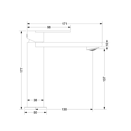 Смеситель для раковины Vincea Vogue (SS) VBF-2VS1GM вороненая сталь