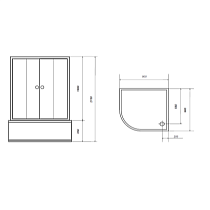 Душевая кабина Aqualux Optima Plus AQ-307GM (Wh)