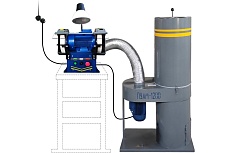 Точильно-шлифовальный станок Металлица ТШ-1ДБ-П, 2 сегмента АА0015