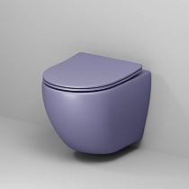 Подвесной унитаз Grossman Color GR-4455LIMS 48.5x36.5x36 безободковый, фиолетовый матовый