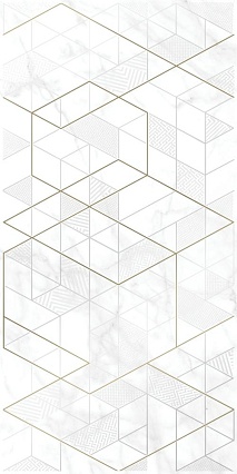 Декор Cersanit Calacatta белые ромбы 29,8х59,8 см, KT2L052DT-36