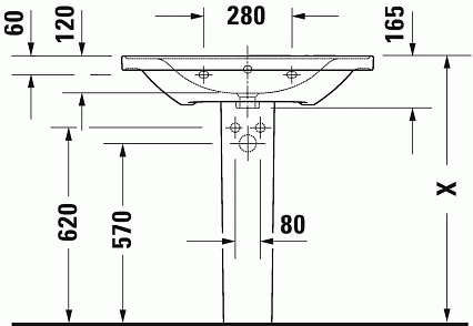 Раковина Duravit D-Neo 23678 80 см