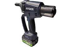 Заклёпочник аккумуляторный AYGER с одним аккумулятором 4Ah AP100
