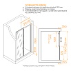 Душевая дверь RGW Classic CL-13B 120x195, Cora, черный 06091312-44