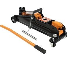 Гидравлический подкатной домкрат Автоdело с фиксатором в картонной коробке 2 т 130-380 мм 43228 14939