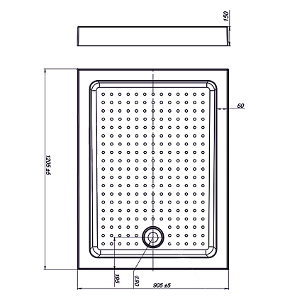 Поддон для душа Vincea VST-3AR 120x90 прямоугольный