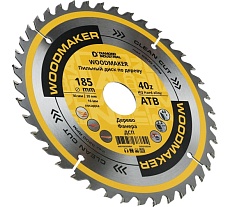 Диск пильный по дереву 185х30/20/16 мм Z=40 АТВ WoodMaker Diamond Industrial DIDD185Z40