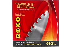 Диск ТСТ для резки нержавеющей стали 305x25.4x1.8/2.2 мм, 80T Messer 10-50-306
