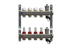 Коллекторная группа Tiemme 2 отвода 1&quot; с расходомерами, нержавеющая сталь 3920128 / 3855XJ