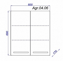 Шкаф подвесной Aqwella Аллегро 60 см белый Agr.04.06
