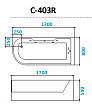 Акриловая ванна CeruttiSPA C-403R 170x80 правая