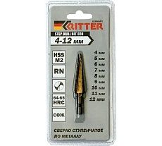 Сверло ступенчатое по металлу (4-12 мм; HSS M2) RITTER PS14204120