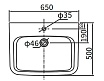 Раковина Arrow AGP32037D 65 см белый