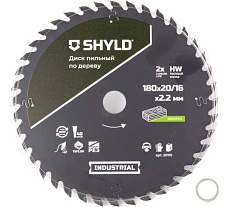Пильный диск SHYLD по дереву твердосплавный 180x20/16 мм, 40 зубьев 6692462