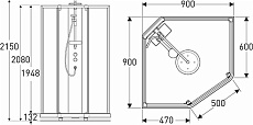 Душевая кабина IDO Showerama 10-5 Comfort 100x100 см, профиль серебристый, стекло прозрачное