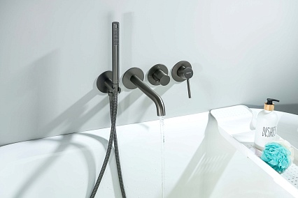 Смеситель для ванны Aquatek Европа AQ1344BGM оружейная сталь Смеситель для ванны Aquatek Европа AQ1344BGM оружейная сталь