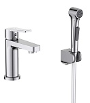 Смеситель для раковины Aquatek Лугано AQ1712CR с гигиен.душем,  хром