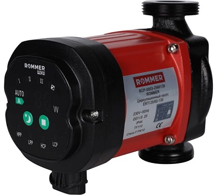 Циркуляционный насос Rommer erti 25/60-130 RCP-0003-2560130 с гайками и теплоизоляцией RG0091LAN2LEM5