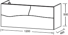 Тумба с раковиной Jacob Delafon Sherwood 120 см натуральный дуб