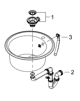 Кухонная мойка Grohe K200 31656AT0 51 см серый гранит