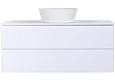 Тумба со столешницей Orange Otto 100 см Ot-100TuMDF+B08-360W белый глянец