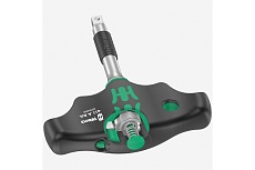 Отвёртка-адаптер WERA 411 A RA с поперечной ручкой и трещоткой, 1/4&quot;, 1/4&quot; x 45 мм WE-023460