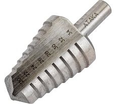 Сверло ступенчатое по металлу (8 ступеней; 20-34 мм) АТАКА 8090060