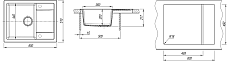 Кухонная мойка Dr.Gans Техно 65 см СМс, дюна 25.030.C0650.402