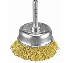 Кордщетка чашечная P.I.T. 75x0,3мм, латунированная витая проволока, хвостовик 6 мм APLS10-C075