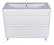 Тумба с раковиной Style Line Атлантика 100 см напольная, белый антискрейч