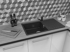 Кухонная мойка GranFest Quarz GF-ZL-53 86 см серый