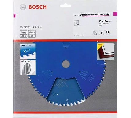 Диск пильный Expert for High Pressure Laminate (235x30 мм; 2.8/1.8 мм; 64T) Bosch 2608644357