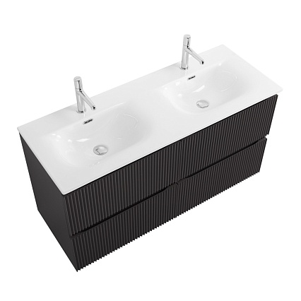 Тумба с раковиной BelBagno Uno 120 см, 4 ящика, Темно-серый матовый