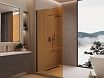 Душевая перегородка Vincea Волк-Ин (Walk-In) VLSW-1H900GSGM 90x200 вороненая сталь, янтарь
